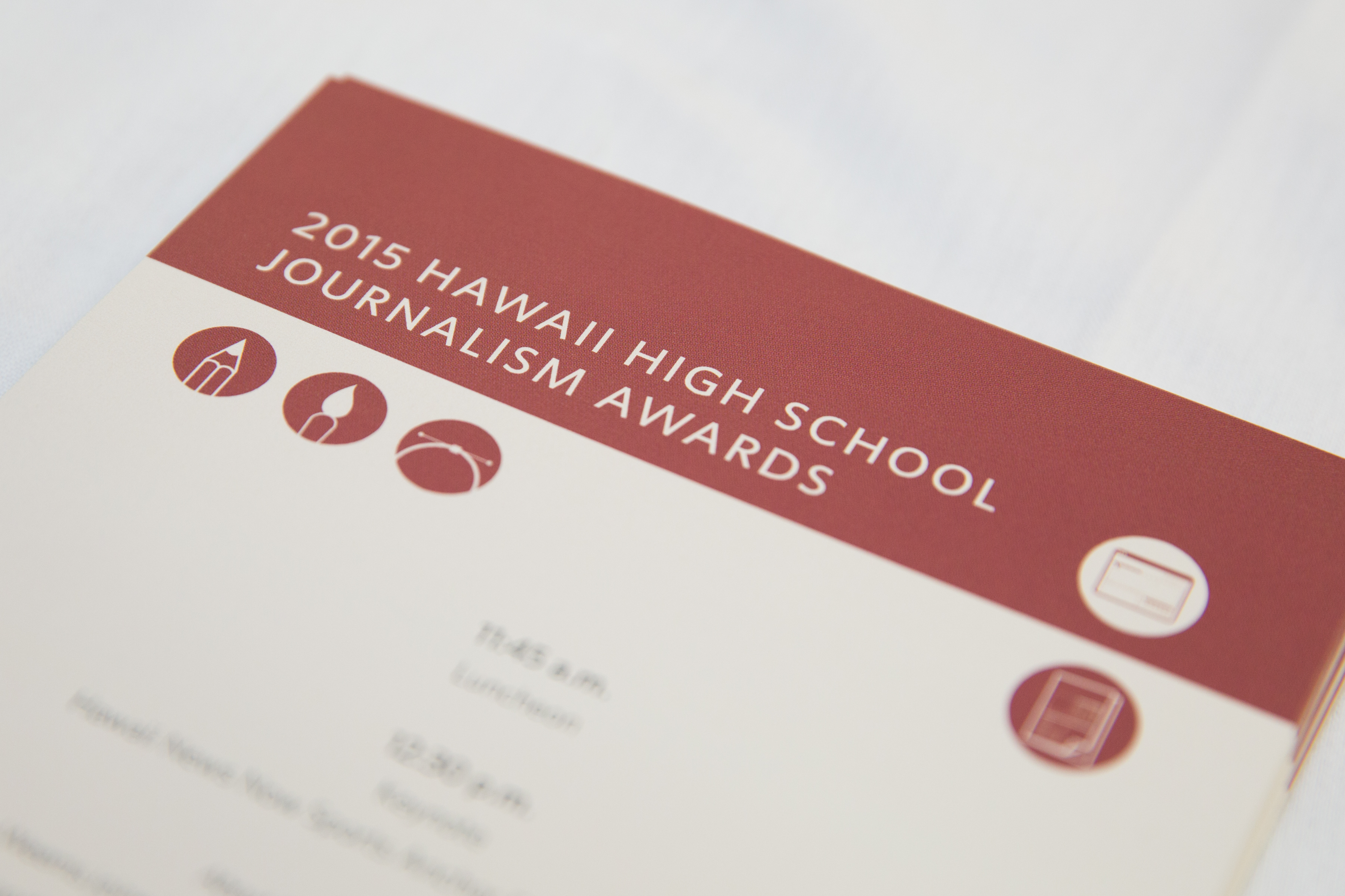 HAWAII HIGH SCHOOL JOURNALISM AWARDS 2015-AC-01