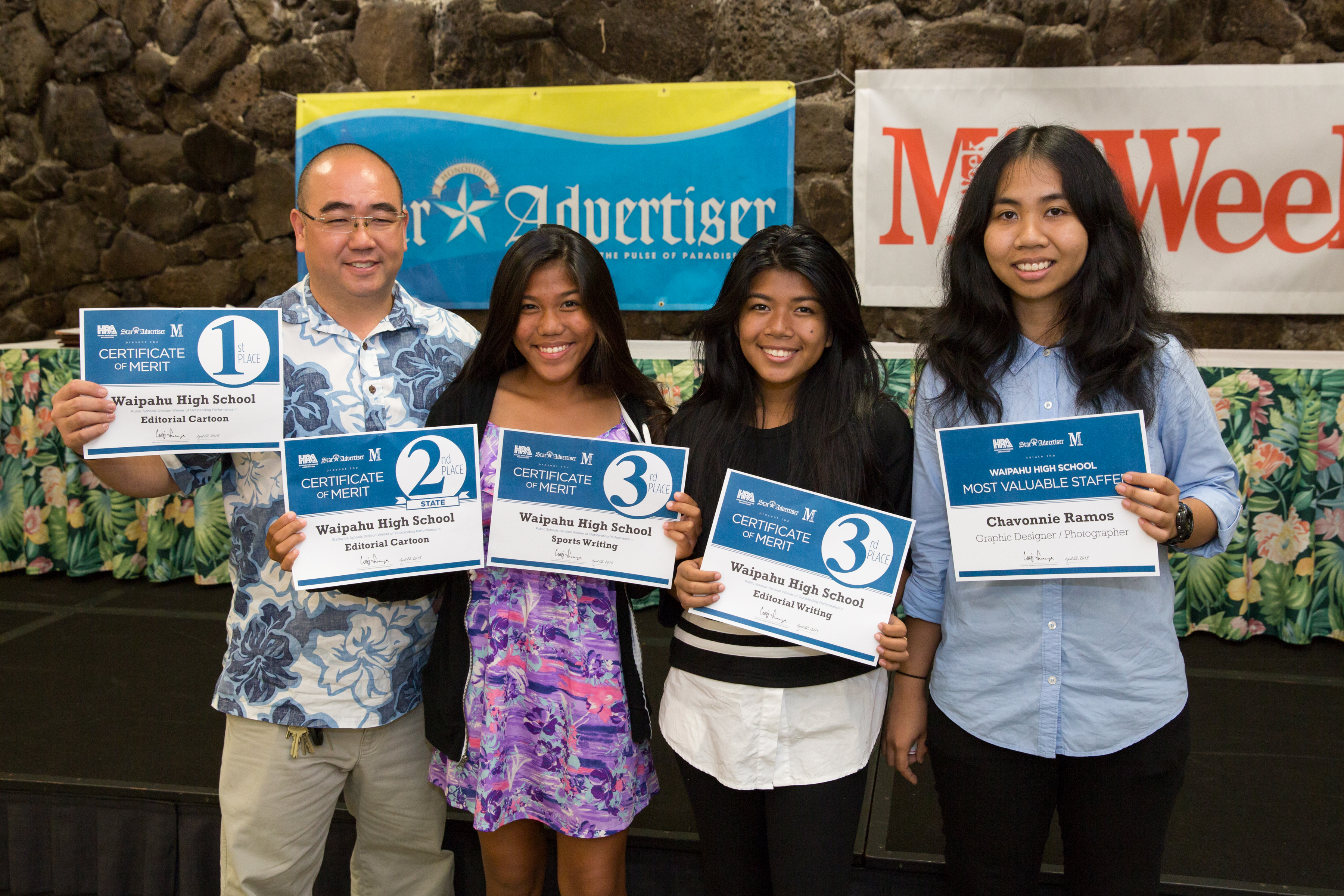 HAWAII HIGH SCHOOL JOURNALISM AWARDS 2015-AC-66